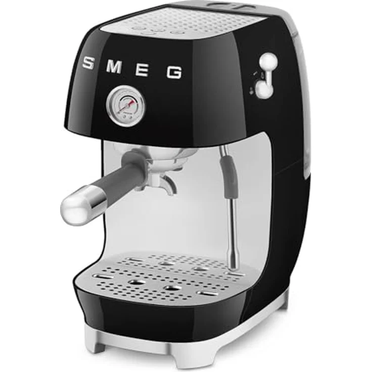Smeg ECF03BLEU, Premium Siebträgermaschine im 50’s Style in schwarz, mit Cold-Brew-Funktion und 15bar Pumpendruck – Bild 6