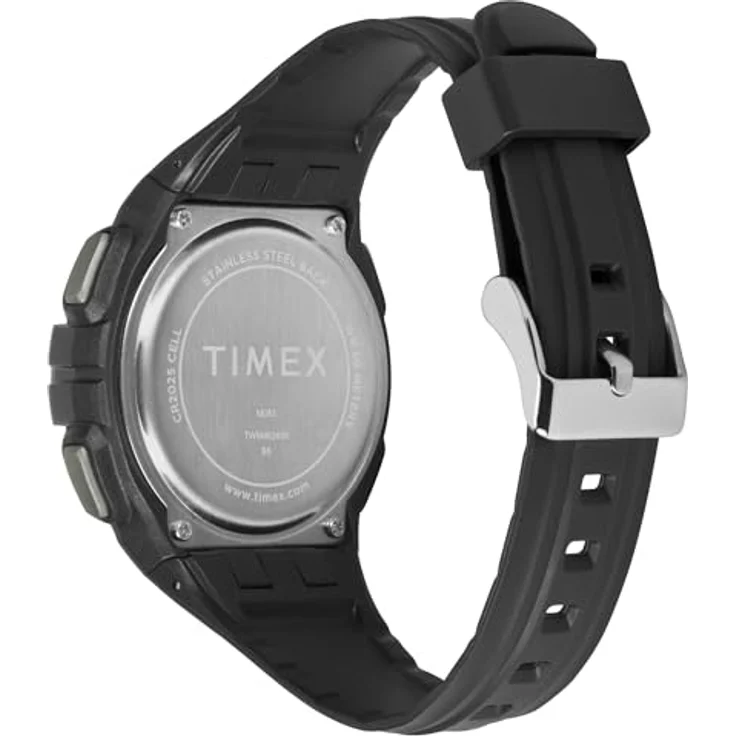 Timex Sport TW5M63800, Unisex-Armbanduhr mit digitalem Zifferblatt, 43 mm, schwarzes Polyurethan-Armband und wasserdicht bis 50 m – Bild 5