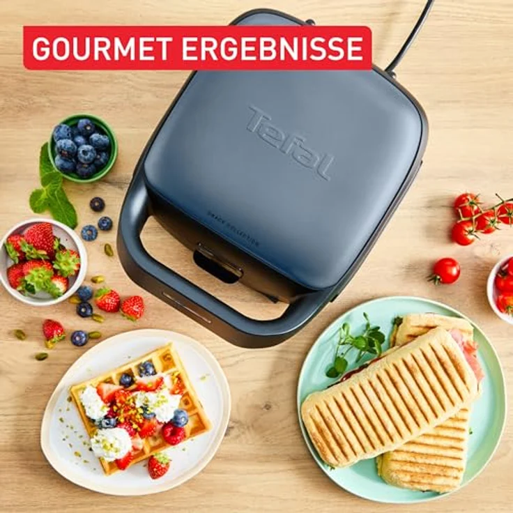 Tefal 2-in-1 Sandwichmaker SW8674 Snack Collection, 700 W, Antihaftbeschichtung, austauschbare Plattensets, inkl. Rezeptbuch – Bild 3