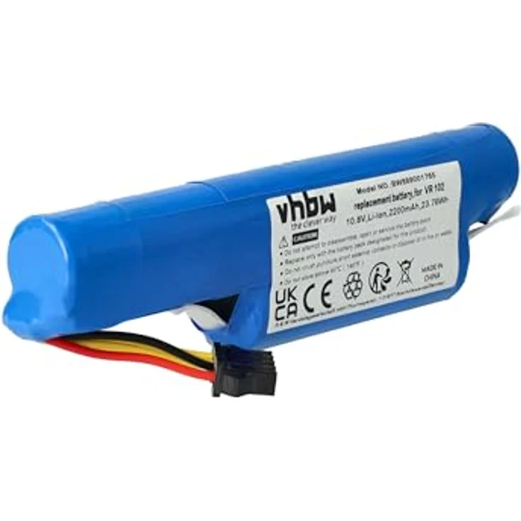 vhbw Akku kompatibel mit Vileda VR 102, VR ONE Home Cleaner Heimroboter (2200 mAh, 10,8 V, Li-Ion) - Leistungsfähiger Austausch-Akku, wiederaufladbar – Bild 3