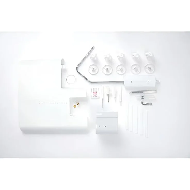 PFAFF admire air 6000, Overlock-Nähmaschine mit Electronic-One-Touch-Lufteinfädelung, 23 Stichen und großzügigem Nähbereich – Bild 10