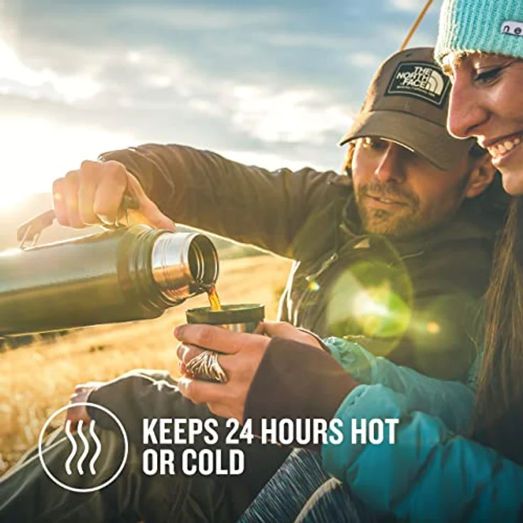 Stanley Classic Legendary Thermosflasche 1L - Thermos Hält 24 Stunden Heiß oder Kalt - Edelstahl Thermoskanne - BPA-Frei - Spülmaschinenfest - Tan Peter Perch – Bild 5