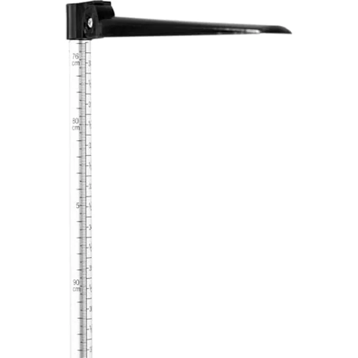 Steinberg Systems Personenwaage digital für Größe und Gewicht 180 kg 50 g genau 2 m Akku- und Netzbetrieb Körperwaage Säulenwaage Waage Arztpraxis, Karbonstahl – Bild 3