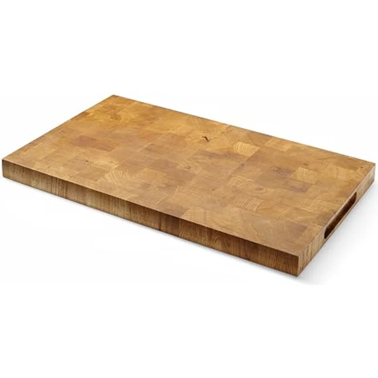 HENDI Servierbrett aus geöltem Eichenholz, Hirnholz, 530x325x(H)35mm, stoß- und kratzfest – Bild 2