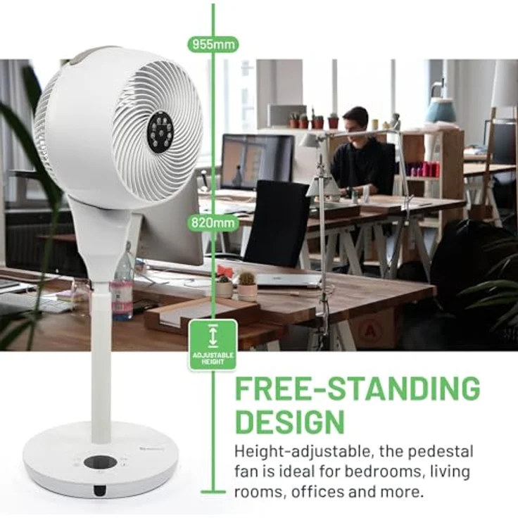 Meaco Standventilator MeacoFan1056P, 26 cm Durchmesser, Stufenlos einstellbar 82-96 cm, ultra leise – Bild 5