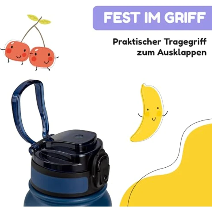 schmatzfatz Edelstahl Thermosflasche, Auslaufsichere Trinkflasche für Kinder, 550ml, BPA-frei, farbenfrohes Design für Schule & Kindergarten – Bild 5