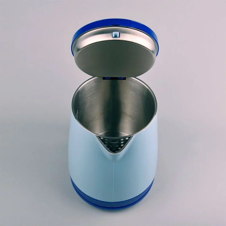 Maestro MR-037 Wasserkocher, 1,2 L, 1630 W, blau, mit doppeltem Gehäuse und Überhitzungsschutz