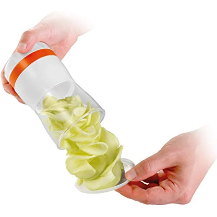 Tescoma Hand-Spiralschneider HANDY, Gemüsebereiter mit 3 Schneideaufsätzen und Sicherheitsfunktionen – Bild 5