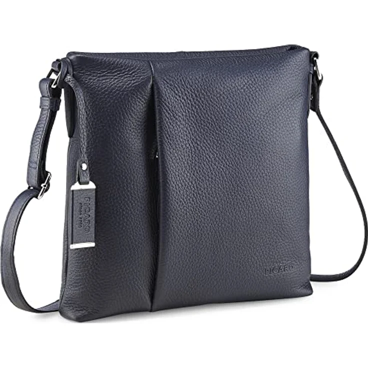 Picard Pure, Handtasche aus Premium Rindsleder mit verdeckter Zippertasche, Blau – Bild 4