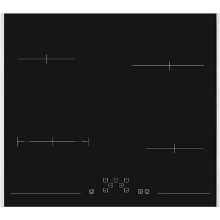 Sharp KH-6V08FT0K-EU Autarkes Kochfeld/Strahlenbeheizt / 60 cm/Seitlicher Edelstahlrahmen / 4 Kochzonen/Bräterzone/TouchControl – Bild 1