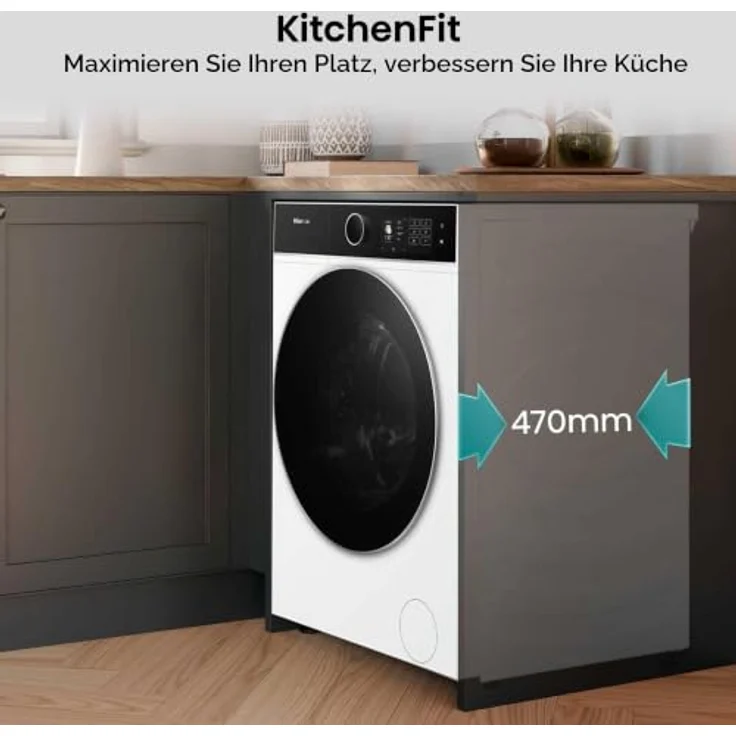 Hisense WF5I9043BWFS, Freistehende Waschmaschine, 9 kg, 1400 U/min, Energieeffizienzklasse A, Weiß – Bild 7