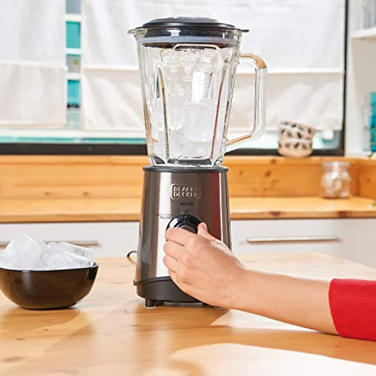 Black + Decker ES9120020B BXJB800E Blender, 800, Edelstahl, 1.5 liters, Nero, Acciaio – Bild 2