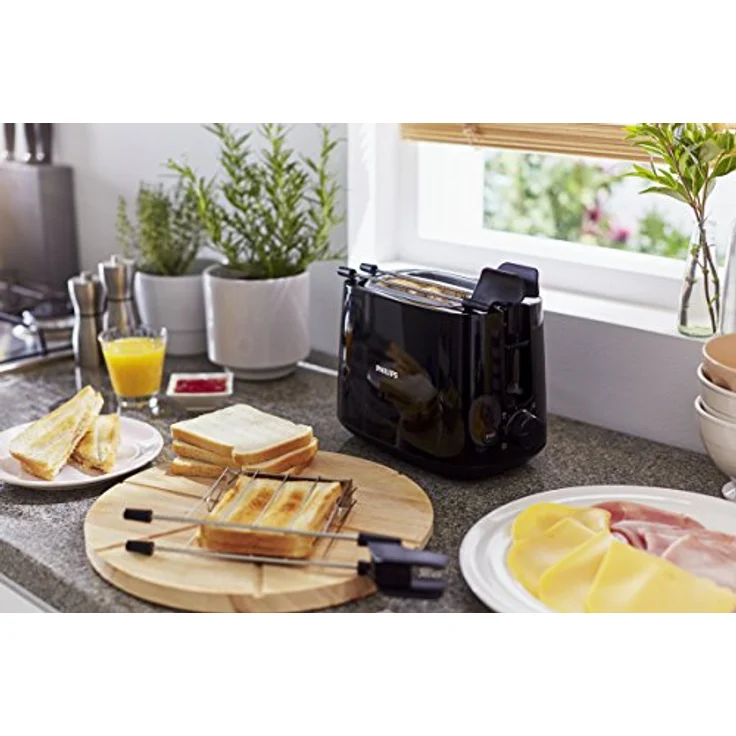 Philips Daily Collection hd2583-90 8slice (S) 600 W schwarz (8 Slice Toaster ? (S), Schwarz, Kunststoff, Knöpfe, Rotation, China, 600 W) – Bild 6