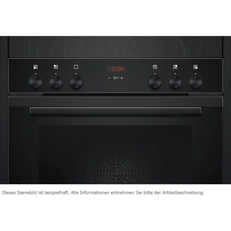 Siemens EQ211KA1BZ Set Einbauherd Deep Black Inox HE213ABB3 mit 5 Backofenfunktionen, 3D Heißluft und Glaskeramikkochfeld EA631GNA1E, 60 cm, zusätzliches Backblech HZ631070 – Bild 4