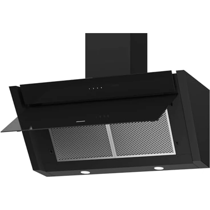 Oranier MEBA902 Kopffrei-Wandhaube 90 cm, schwarze Abluft Dunstabzugshaube mit 3 Leistungsstufen, Touch-Control und LED Anzeige in Weiß – Bild 2