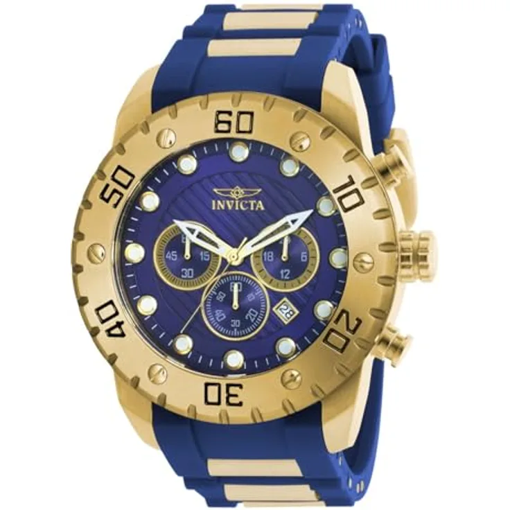 Invicta Armanduhr Herren Chronograph Pro Diver Scuba 20280, Quarzuhr, 50 mm, mehrfarbig