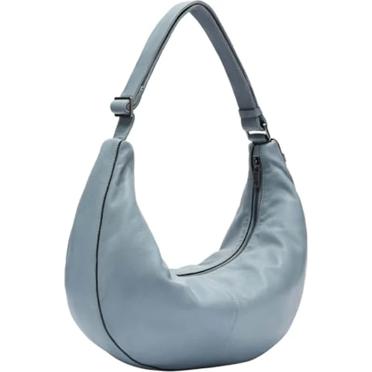 Liebeskind Berlin Moon Hobo M, Handtasche aus hochwertigem Schafsleder mit Zwei-Wege-Reißverschluss, blau – Bild 2
