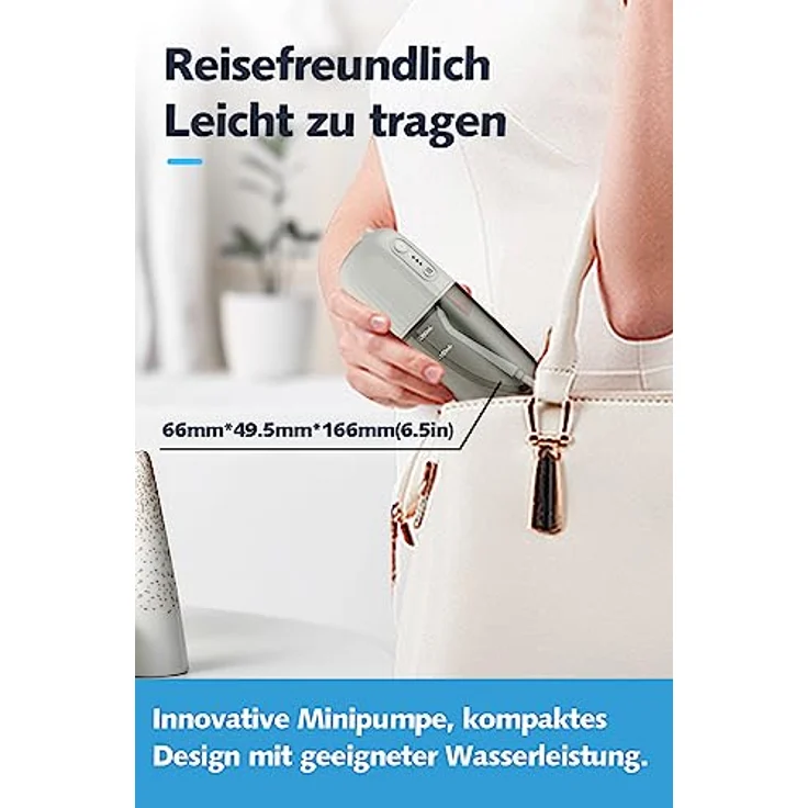 Munddusche Kabellos für Zähne Mundduschen Testsieger Elektrische Zahnreiniger Mit 4 Modi und 3Gears IPX7 wasserdichte Tragbarer USB Wiederaufladbar Wasser Zahnseide für Zuhause und Reisen – Bild 2