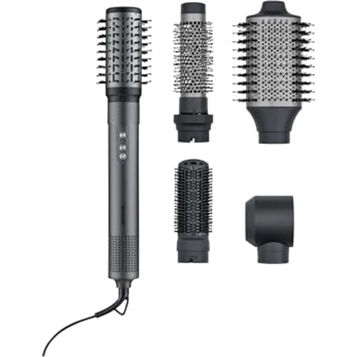 SEVERIN 5-in-1 Airstyler, Ionen Föhn mit Airflow Technologie, 1.500 W, anthrazit