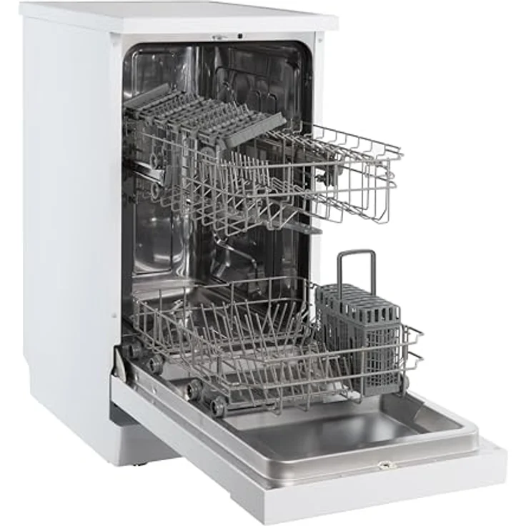 Respekta Geschirrspüler Bena, freistehend oder unterbaufähig, 45 cm, weiß, 10 Maßgedecke, Eco-Modus, automatische Türöffnung, halbe Beladung – Bild 3