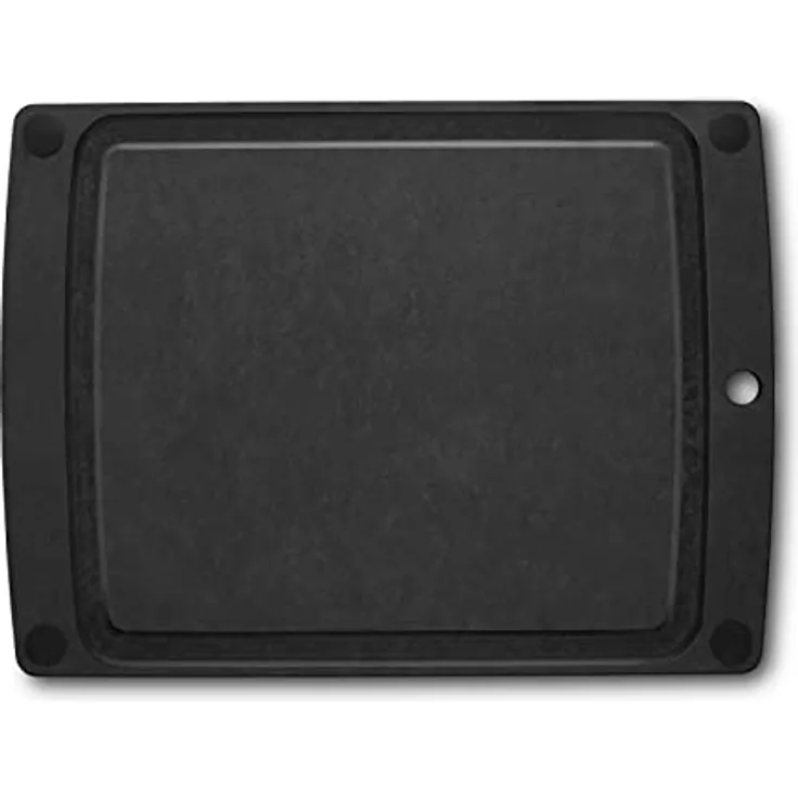 Victorinox Schneidebrett, All-in-One, 44.4 x 33 x 0.6, Saftrille, Klingenschonend, Rutschfest, Spülmaschinengeeignet, Schwarz