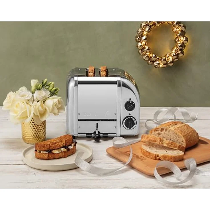 Dualit Classic NewGen 2 27030 2-Schlitz-Toaster, 1200W, Krümelschublade, Warmhaltefunktion, Brotscheibenzentrierung, Aufknusperfunktion, Edelstahl, Aluminium, edelstahl – Bild 6