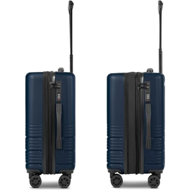 camel active Hanoi Kabinen-Koffer, Hartgepäck Trolley 34 x 22 x 56 cm, 38 Liter, 4 Doppelrollen, Zahlenschloss, für Damen und Herren, aus robustem Polycarbonat – Bild 3