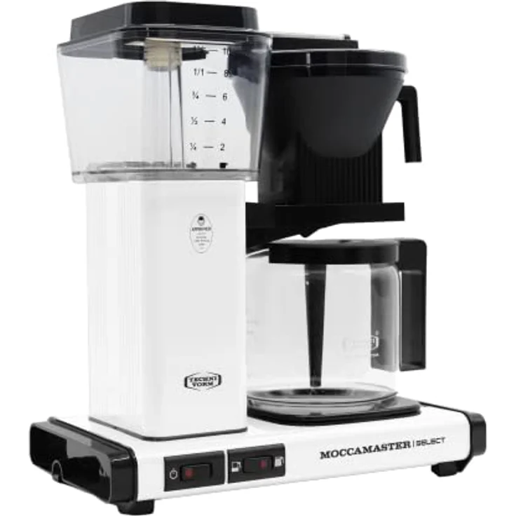 Moccamaster KBG Select, Filtermaschine Kaffee, Kaffeemaschine, Filterkaffee, Matt White, 1.25L – Bild 2