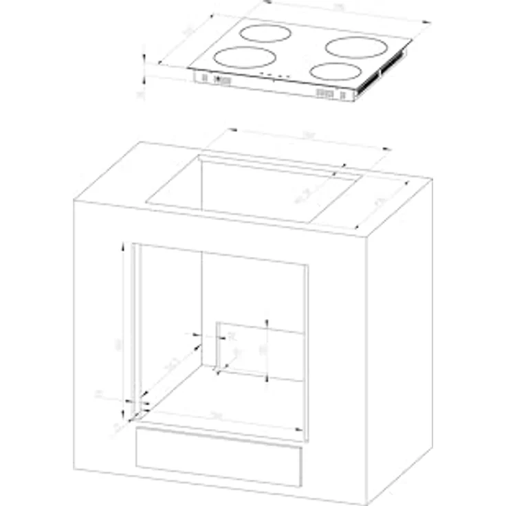 Wolkenstein Einbauherdset WMOC 90, XL-Garraum 66 Liter, 8 Backofenfunktionen, Energieeffizienzklasse A, 2-Kreis und Bräterzone, Glaskeramikfeld, 8400 W – Bild 3