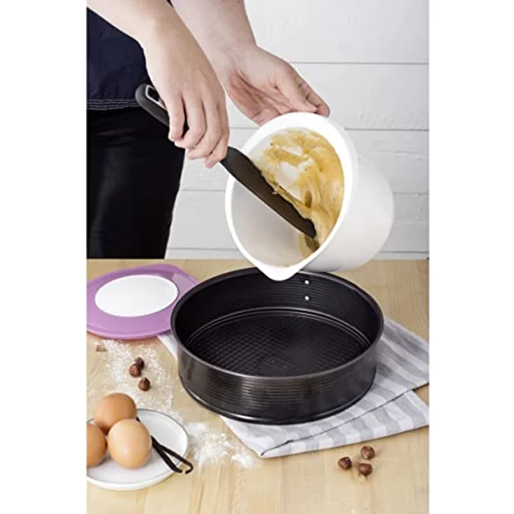 Zenker Springform Ø 24 cm, Backform mit Antihaftbeschichtung, runde Kuchenform mit Flachboden (Farbe: schwarz), Menge: 1 Stück – Bild 6