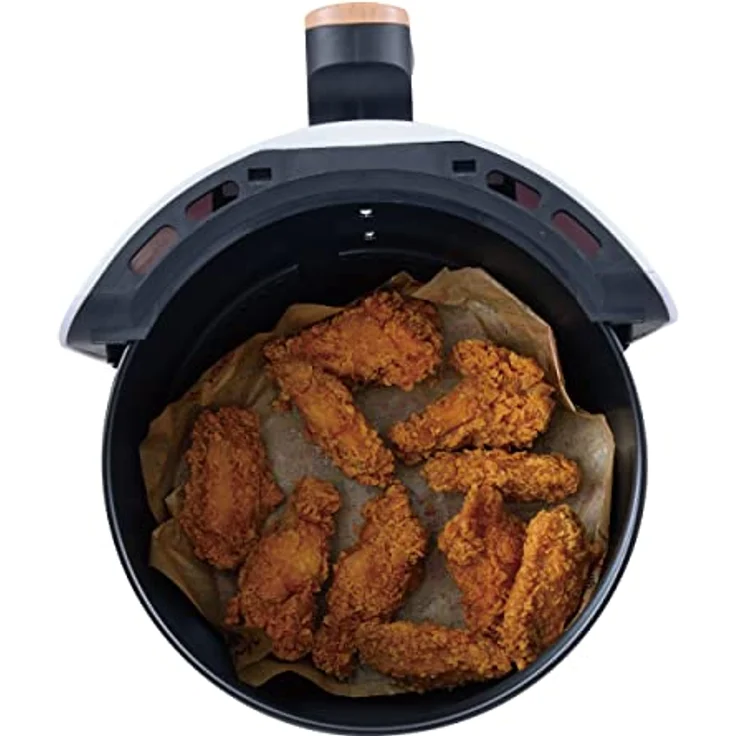BERGNER Naturally | AirFryer 2 L | 1000 W | Temperatur 80-200ºC | LED-Touch-Bedienung | Antihaftbeschichtung | Weiß – Bild 3