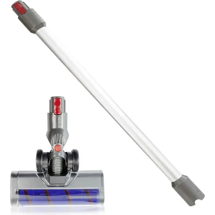 Maxorado Staubsaugerdüsen-Set für Dyson V7 V8 V10 V11 V15, 2-tlg. mit Quick Release Anschluss, Rohr und Turbobürste für Hartböden und Tierhaarentfernung
