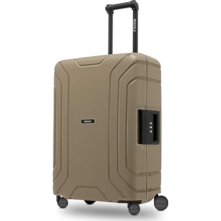 REDOLZ Hartschalen Check-in Koffer ohne Reißverschluss | 3-Punkt-Verschluss-System | Mittelgroßer M Trolley 45 x 25 x 65 cm aus hochwertigem Polypropylen Material | 4-Rollen & TSA (Essentials 15) – Bild 1