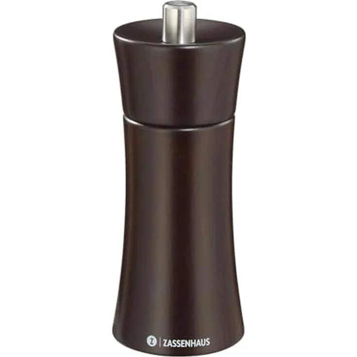 ZASSENHAUS Pfeffermühle Frankfurt, 14cm, Wenge-Ton, 6-fach einstellbares Mahlwerk aus Hochleistungs-Keramik – Bild 2