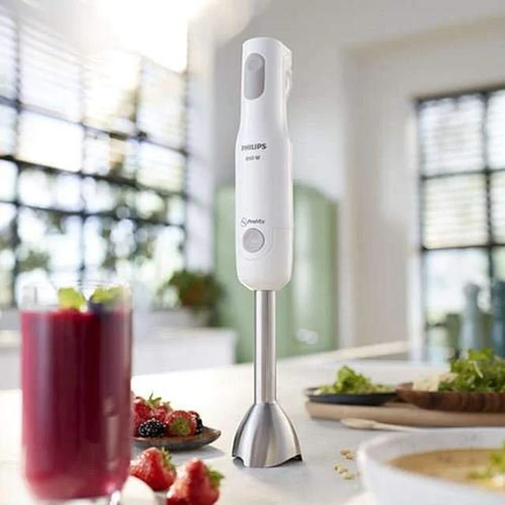 Philips ProMix Stabmixer HR2534-00 (650 W, Spritzschutz, inkl. Messbecher) weiß, Metall – Bild 2