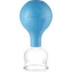 pulox Vakuum-Massager Schröpfglas aus Echtglas blau 40mm, diverse Größen und Farben