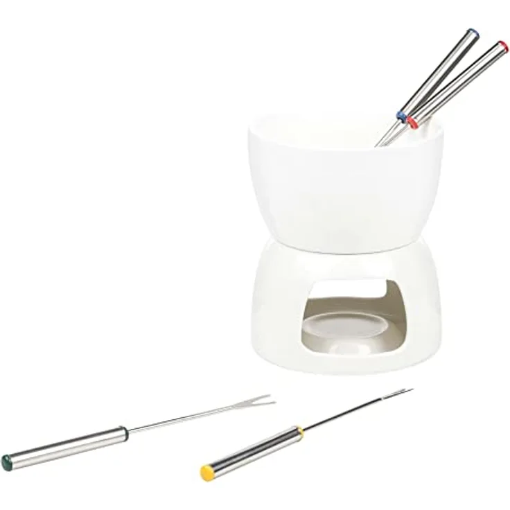 Haushalt International HI 24669 Schokoladen Fondue Set 6tlg aus Porzellan - Preisvergleich
