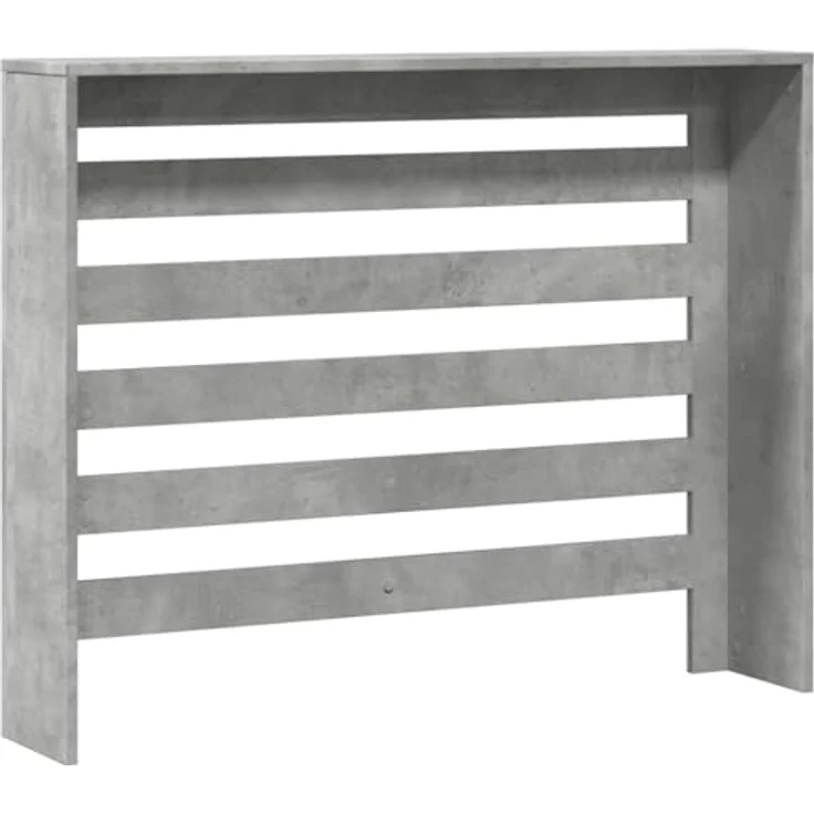 vidaXL Heizkörperverkleidung, Modernes Latten-Design, Betongrau Holzwerkstoff, für Wohnzimmer und zusätzliche Ablage – Bild 5