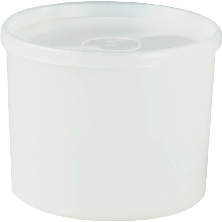 Hünersdorff Vorratsdose mit Stülpdeckel, 700 ml, rund, natur, bruchsicher und lebensmittelbeständig, stapelbar, temperaturbeständig -20°C bis +70°C