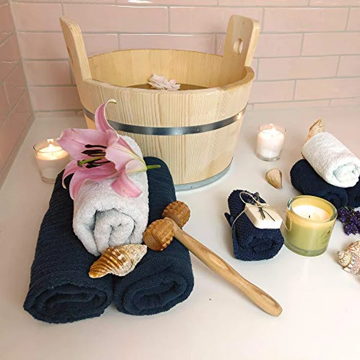 Hofmeister Holzwaren 3x Massage-Gerät aus Buchen-Holz, gegen Verspannungen & Schmerzen, Wellness & Entspannung für Rücken & Nacken, Naturprodukt, Rücken-Massage-Roller, 23 cm – Bild 4