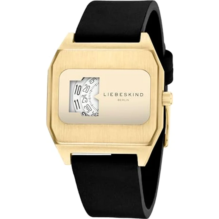 LIEBESKIND LT-0501-LQ, Damen Analog Quarz Uhr mit gold mattiertem Edelstahlgehäuse, hochwertigem Lederband und kratzunempfindlichem Mineralglas, wasserdicht bis 3 bar – Bild 2