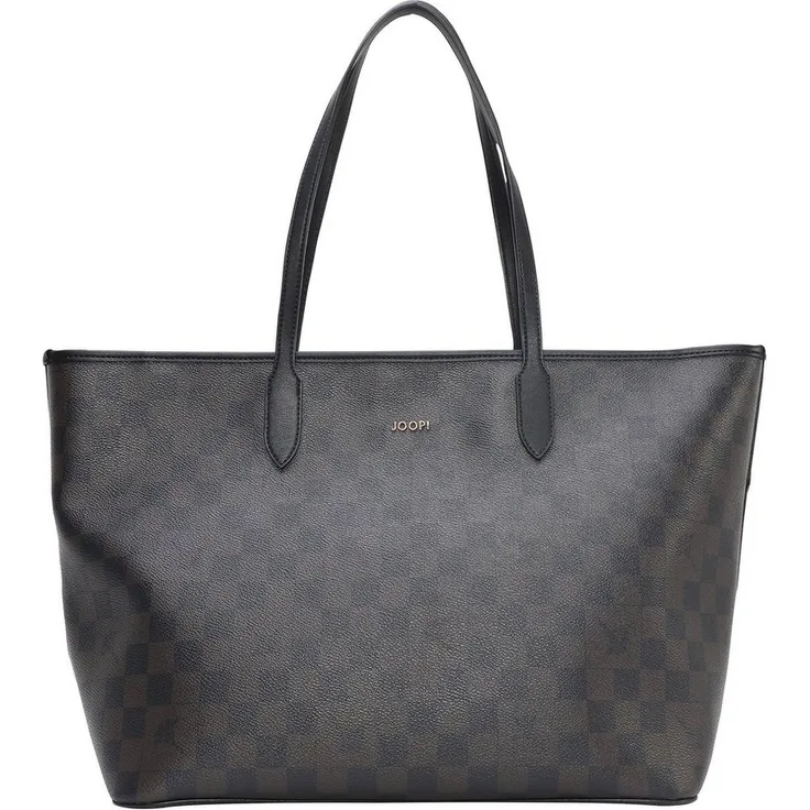 JOOP! Shopper mit All-Over-Print, Polyurethan (PU), seal brown