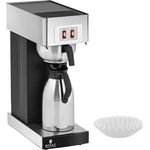 Royal Catering Filterkaffeemaschine 2 L inkl. Thermoskanne, professionelle Gastro-Kaffeemaschine in Edelstahl mit LED-Beleuchtung