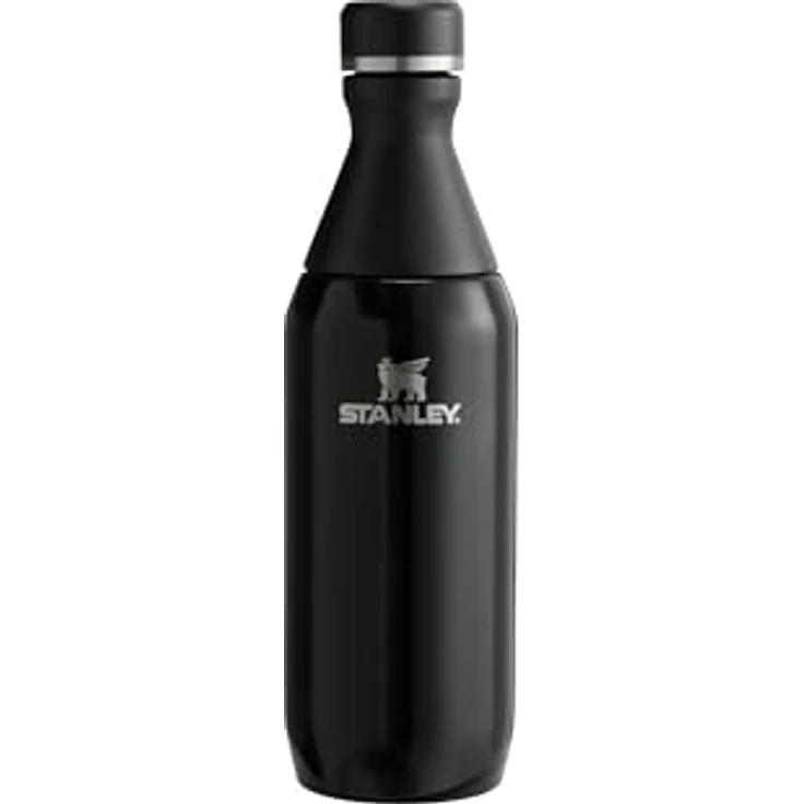 Stanley 1913 All Day Slim Edelstahl Trinkflasche 0.35L - Auslaufsicher, BPA-frei, spülmaschinenfest, Kühlt 3 Stunden, Eisgekühlt bis 9 Stunden - Black – Bild 1