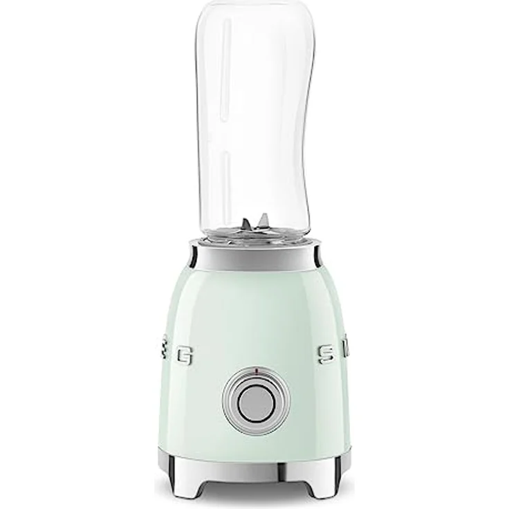 Smeg PBF01 Smoothiemaker, 300 Watt, inkl. 2 x 600 ml To-Go-Trinkflaschen, 2 Geschwindigkeiten, Edelstahl, pastellgrün, Serie: PBF01 – Bild 3