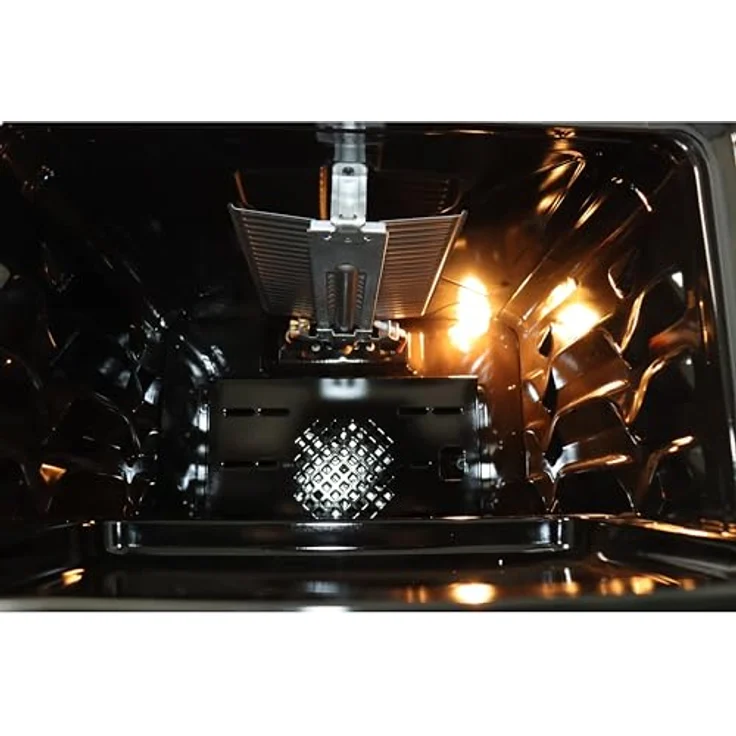 Gasline Gas Standherd 4 Flammig 60cm breit, Gas-Backofen mit Thermostat, Grill und Umluft Weiß SHGG6060FG Erdgas/Propangas – Bild 4