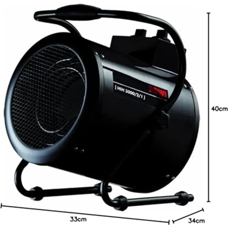 ROWI Heizgerät Rowi Industrie Heizgebläse 3000 W, HIH 3000/2/1, Mobiles Elektro-Heizgerät mit zweistufiger Heizleistung, Kaltgebläse-Stufe und rostfreiem Gehäuse – Bild 2