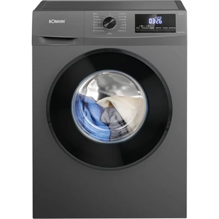 Bomann® WA 7175.1 Waschmaschine 7kg, Inverter-Motor, max. 1400 U/min, LED-Display, 15 Programme, Titan – Bild 8