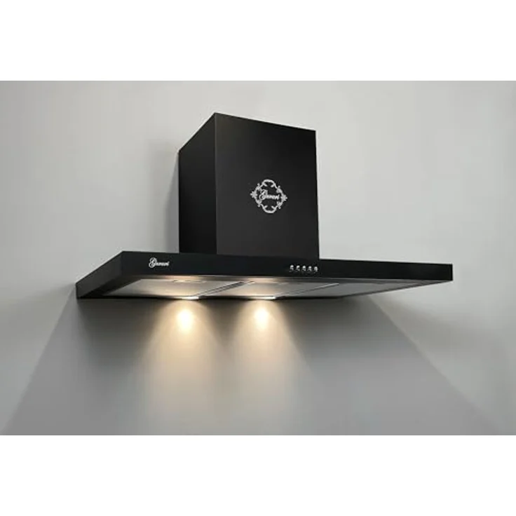 GURARI Elektro-Standherd GCH E 912 DF BL, 90 cm mit Doppelbackofen, 1-fach-Teleskopauszug und Dunstabzugshaube GCH F 461 BL, saugstark bis 1000 m³/h, elegantes Design – Bild 2