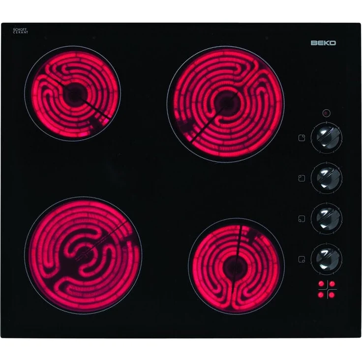 Beko HIC64100, 58cm Glaskeramik-Kochfeld mit 4 Brennern, 5800W, schwarz – Bild 1